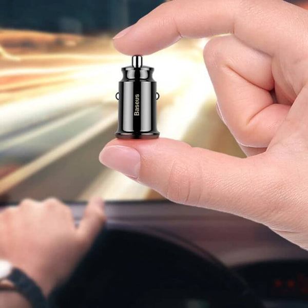 Chargeur USB allume-cigare voiture avec 2 sorties de charge rapide pour smartphone