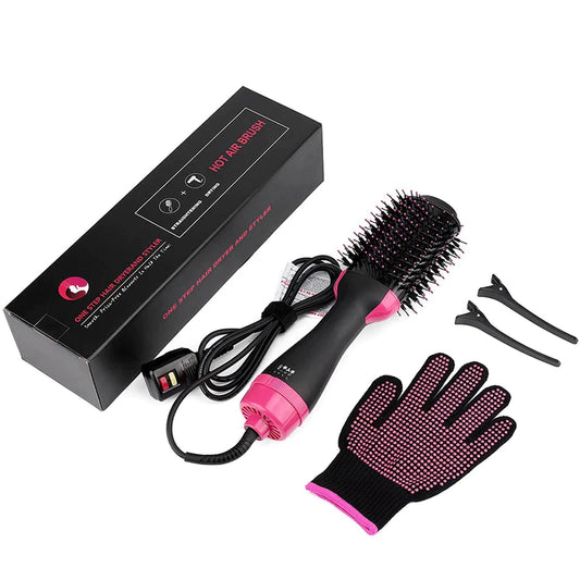 Brosse soufflante OneStep FanyBrush avec un gant et 2 outils offerts