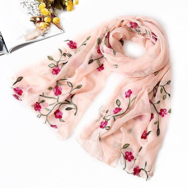 Écharpe florale en mousseline de qualité pour femmes très agréable au toucher