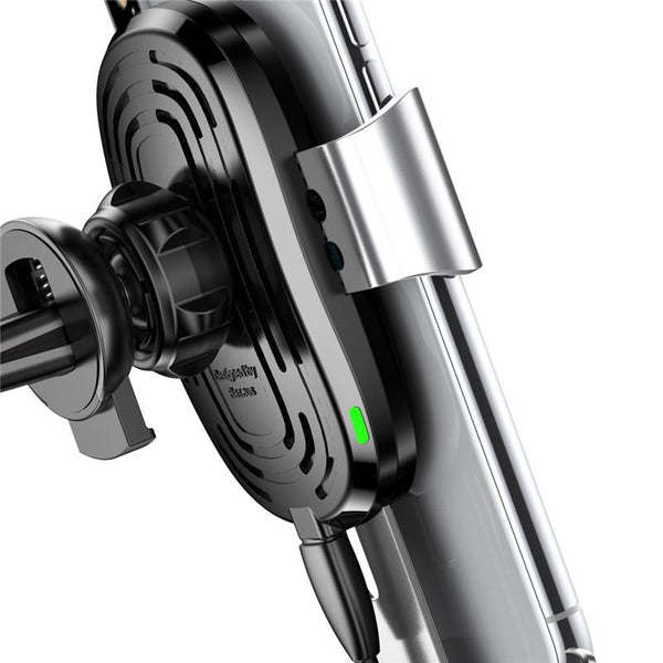Chargeur sans-fil  à induction Qi pour smartphone en voiture compatible iPhone Samsung et Android