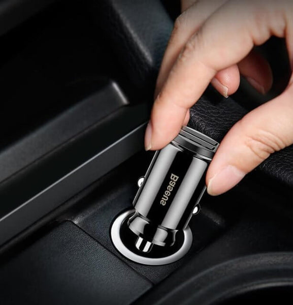 Chargeur USB allume-cigare voiture avec 2 sorties de charge rapide pour smartphone