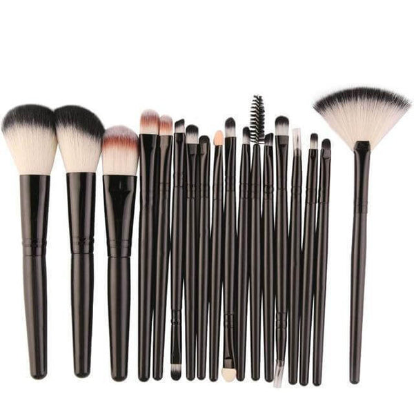 Pinceaux de maquillage kit 18 pièces pour fond de teint, blush, contouring et estompeurs