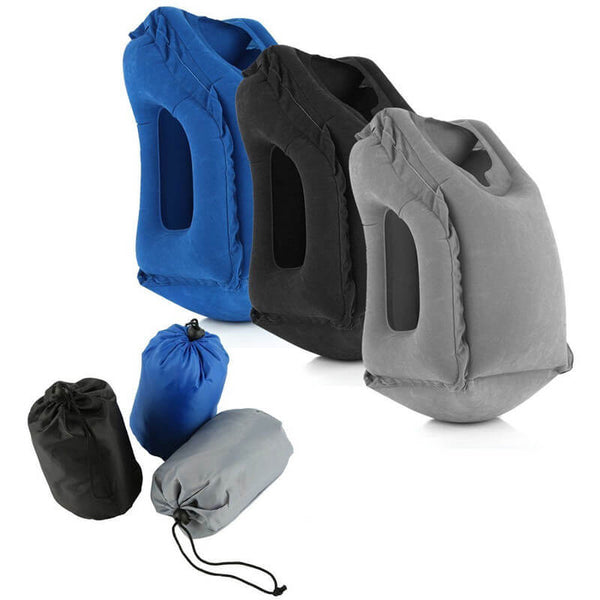 MyPillow™ - Le nouveau Oreiller coussin air gonflable pour voyager la tête reposée en avion ou en voiture
