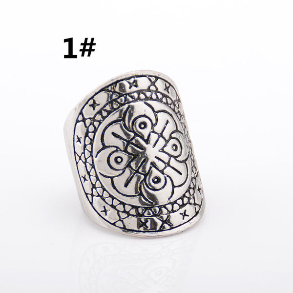 Lot de 4 bagues Argent Tendance Fashion Tibetain