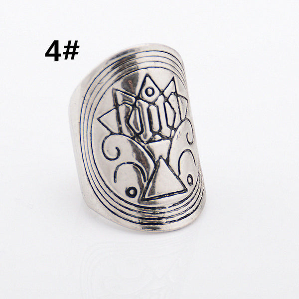 Lot de 4 bagues Argent Tendance Fashion Tibetain