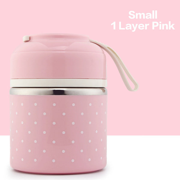 lunch box  bento isotherme  chaud  compartimentée japonaise avec 2 compartiments et couleur rose.