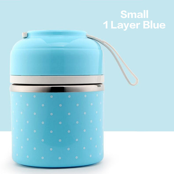 lunch box  bento isotherme  chaud  compartimentée japonaise avec 2 compartiments et couleur bleue.