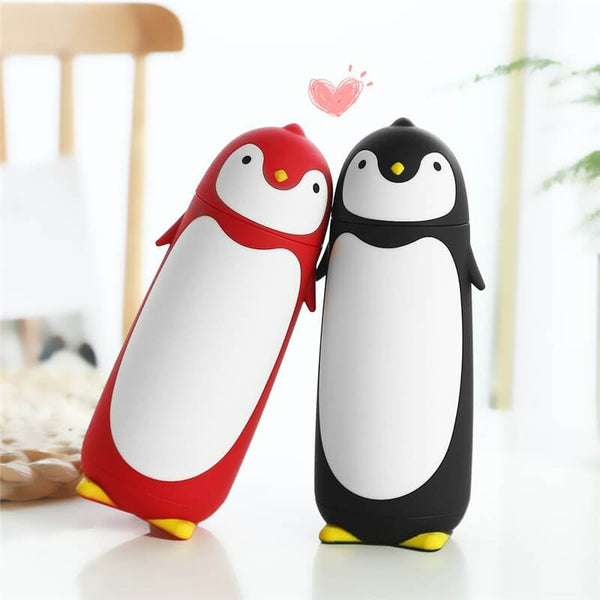 Mini Thermos Isotherme design Pingouin Manchot de 280ml en Acier Inoxydable
