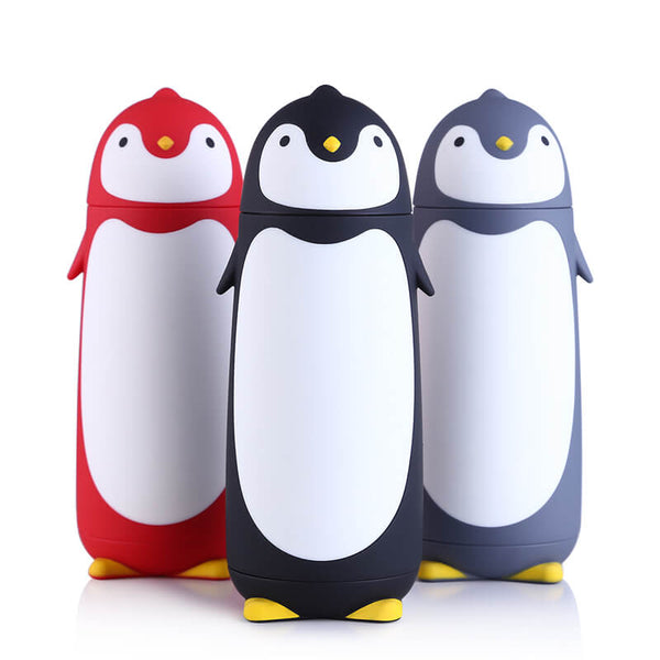 Mini Thermos Isotherme design Pingouin Manchot de 280ml en Acier Inoxydable